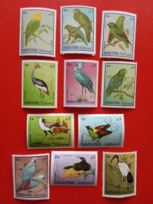 MANAMA, PĂSĂRI - SERIE COMPLETĂ MNH foto