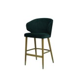 Scaun Bar Tapitat Catifea/Piele, Picioare Lemn Fag, 105cm, Model Caprice, Rezistent, Elegant, Interior, Comanda Minima 2 Bucati