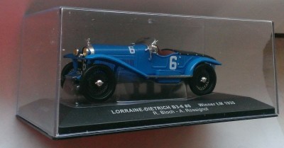 Macheta Lorraine-Dietrich B 3-6 castigator Le Mans 1926 - IXO 1/43 foto