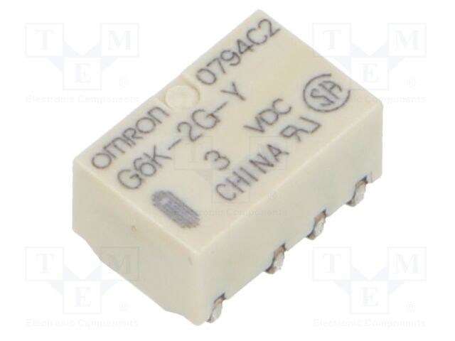 Releu electromagnetic OMRON G6K DPDT 3V DC 1A SMD subminiatural
