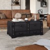VidaXL Cufăr vintage mare, negru, lemn