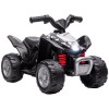 AIYAPLAY Quad Electric pentru Copii 18-36 Luni din PP si Metal cu Lumini LED, Claxon si Pedale, 65.5x38.5x43.5 cm, Negru | Aosom Romania