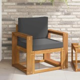 vidaXL Canapea de exterior Lemn de acacia solid și poliester natural 3436239