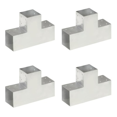 Conectori grinda, forma T, 4 buc, 101x101 mm, metal galvanizat foto