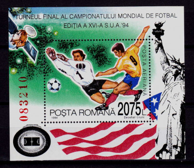 RO 1994 ,LP 1345 ,&amp;quot;C.M Fotbal S.U.A.&amp;quot; . colita 290 ,MNH foto