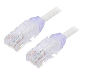 Patch Cord Alb 5m TX6A-28 U/UTP 6a 28AWG LSZH foto