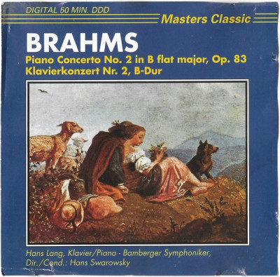 CD Brahms Piano Hans Lang - Bamberger Symphoniker Cond: Hans Swarowsky, clasica foto