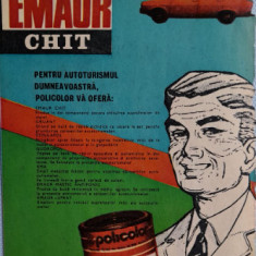 1982 Reclamă EMAUR chit auto Policolor BUCURESTI comunism 24x17 cm autoturism