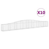 Cumpara ieftin Cosuri gabion arcuite 10 buc, 400x30x40/60 cm, fier galvanizat