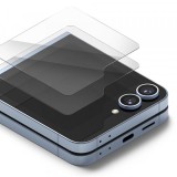 Folie de protectie Ecran Ringke Cover Display pentru Samsung Galaxy Z Flip6 F741, Sticla Securizata, AB Ultra Glue, Set 2 bucati, Ecran Exterior
