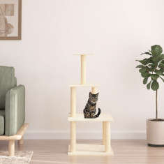 Ansamblu de pisici cu stalpi din funie de sisal, crem, 111 cm GartenMobel Dekor