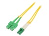 Patch Cord Fibră Optică LC/APC - SC/APC 2m, QOLTEC