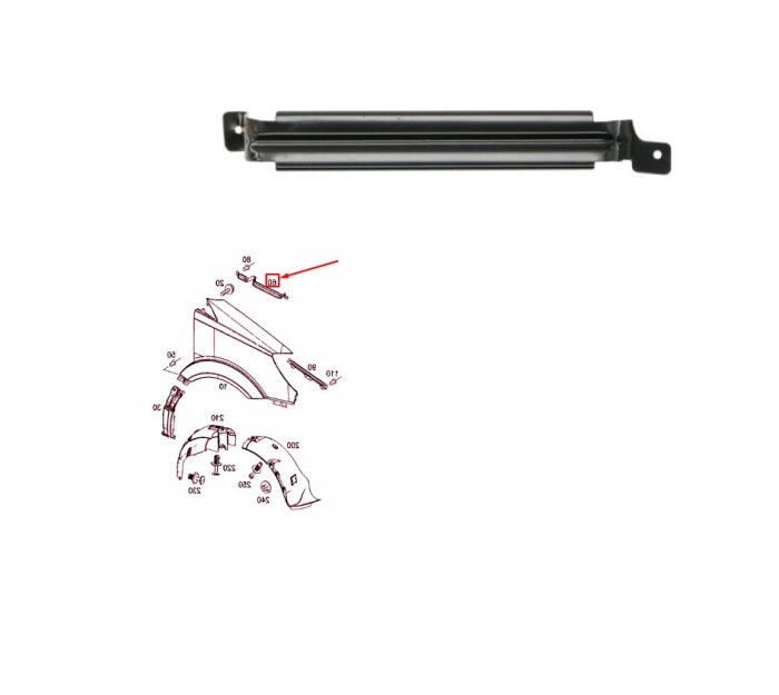 Suport aripa fata MERCEDES SPRINTER 209-524, 07.2006-10.2013, partea dreapta, superior,
