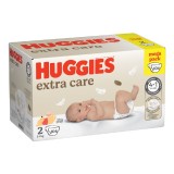 Scutece Extra Care Marimea 2, 3-6 kg, 104 bucati, Huggies