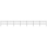 Cumpara ieftin Gard de gradina cu varf tip sulita din otel 1248x100 cm, negru