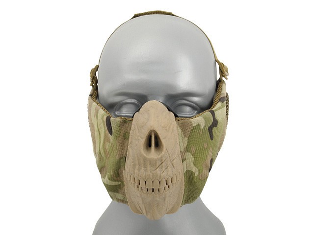 Masca Half Face Skull protectie urechi CS Multicam