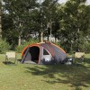 VidaXL Cort de Camping Gri și portocaliu 308 x 268 x 130 cm Poliester 42001010