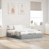 VidaXL Cadru pat otoman fără saltea Gri deschis 140x200 cm Material