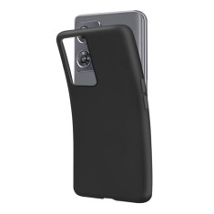 Husa compatibila cu oppo reno 7 lite 5g, matte efect, camera ultra safe, htpmag, negru