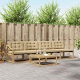 vidaXL Set de canapele de exterior 5 pcs Alb și Bej 79 x 79 x 37 cm 3388407