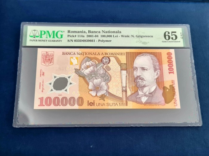 100.000lei din 2003 PMG65EPQ
