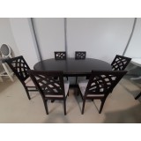 SET MARCO 59 MASA WENGHE 160/280 CM + 6 SCAUNE PERSONALIZABIL PE CULORI