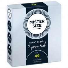 Mister Size - Prezervative Dimensiune 49 mm 3 Bucăți