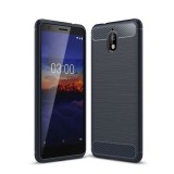 Husa TPU OEM Carbon pentru Nokia 3.1, Bleumarin