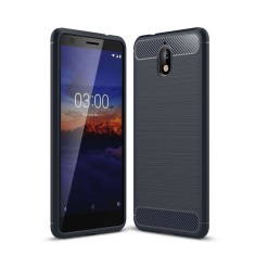 Husa TPU OEM Carbon pentru Nokia 3.1, Bleumarin