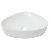Cumpara ieftin Chiuveta baie din ceramica, triunghiulara, 50,5x41x12 cm, alb