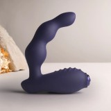 Stimulator Anal Dominion NOVA, 16 Moduri Vibratii, Silicon, USB Magnetic, Albastru Inchis, 11 cm