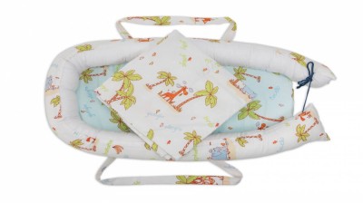 Baby Nest Somnart: Cosulet bebelusi + Salteluta 42x84x2 cm + Paturica 70x70 cm model Jungle foto