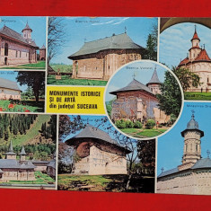 Monumente istorice din jud. Suceava Manastiri carte postala, vedere din Romania