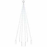 Cumpara ieftin Brad de Craciun pe catarg, 108 LED-uri, alb rece, 180 cm