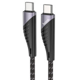 Cablu Date si Incarcare USB Type-C la USB Type-C HOCO Freeway U95, 1.2 m, 60W, Negru