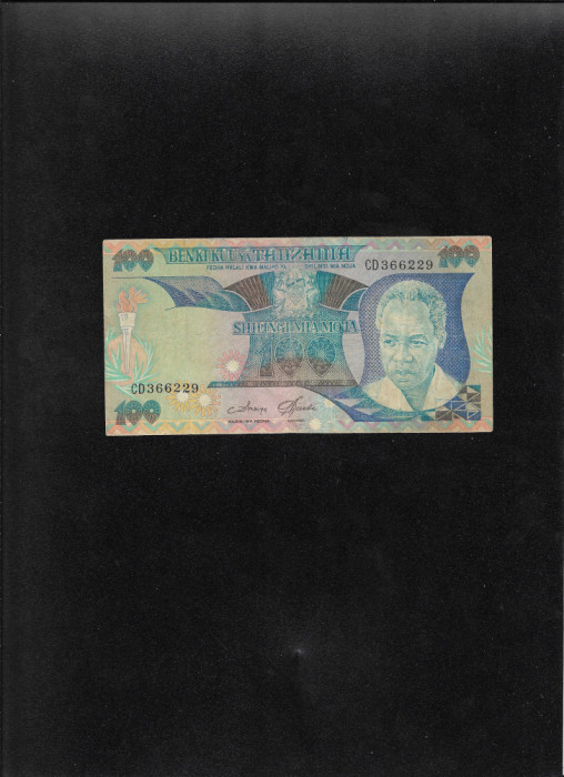 Rar! Tanzania 100 shilingi shillings 1986 seria366229