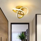 Cumpara ieftin Lustra LED Infinity Gold, 24W, lumina calda/neutra/rece, diametru 24cm