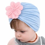 Caciulita bleu tip turban - Floricica (Marime Disponibila: 3-6 luni)