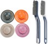 Set 6 piese, 2 periisi 4 dopuri de scurgere, plastic, silicon, multicolor