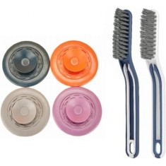Set 6 piese, 2 periisi 4 dopuri de scurgere, plastic, silicon, multicolor