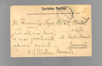 Carte postala, Vasile G. Mortun catre Fritz Storck, 1912 foto