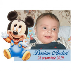 Marturii botez magnet contur Mickey Mouse Handmade by Diana Puiu MCBM 4 foto