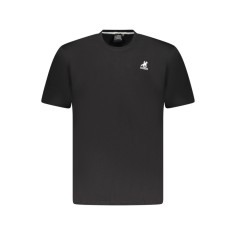 U.S. Grand POLO Tricou barbati simplu din bumbac cu logo brodat, negru, S
