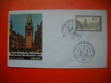 HOPCT PLIC S FDC NR 693 TURISM FREIBURG IM BREISGAU 1970 GERMANIA -NECIRCULAT