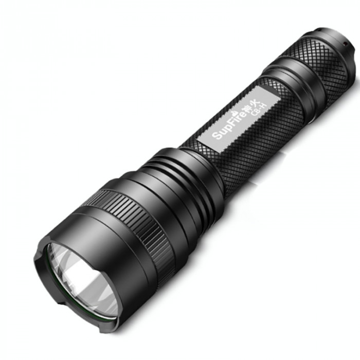 Lanterna SupFire, 15 W, LED, 1500 lm, 4000 mAh, 167 x 45 x 30 mm, 5 moduri, raza actiune 300 m, Negru