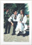 Bnk cp Sarbatori in Transilvania - Tineri in costum sasesc - necirculata, Fotografie, Sibiu