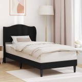 vidaXL Cadru de pat cu headboard Negru 90 x 190 cm Piele artificială 3414688