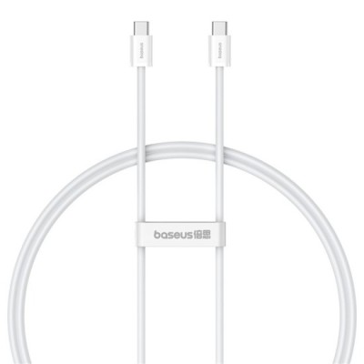 Cablu de Date Type-C la Type-C, 30W, 1m - Baseus (P10365200211-00) - Moon White foto