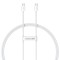 Cablu de Date Type-C la Type-C, 30W, 1m - Baseus (P10365200211-00) - Moon White