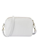 Geanta alba din piele naturala 8902 127